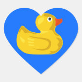 Ducky Duck Heart Sticker (Vorderseite)
