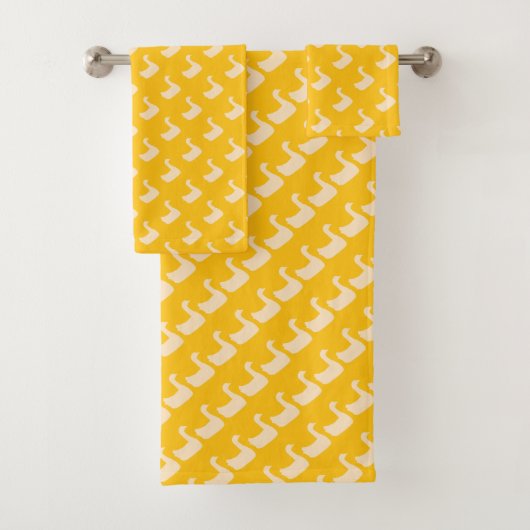 Ducky Duck Kinder Gelb Badhandtuch Set (Insitu)