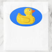 Ducky Duck Oval Sticker (Tasche)