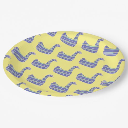 Ducky Duck Yellow 9" Pappteller (Schrägansicht)