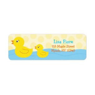 Ducky Enten-Gummiadressen-Etiketten