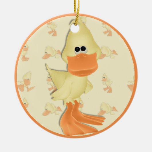 Ducky Feiertags-Verzierung Keramikornament (Vorne)