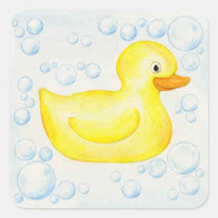 Ducky Gummiaufkleber Quadratischer Aufkleber