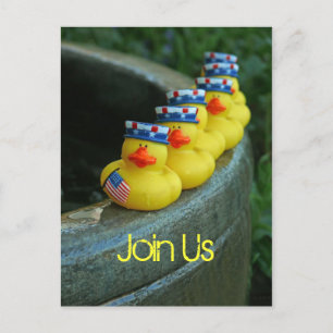 Ducky Independence Day Postkarte