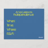 Ducky Independence Day Postkarte (Rückseite)