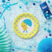 Ducky mit Umbrella Baby Dusche Pappteller (Party)