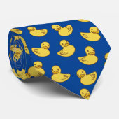 Ducky Navy Blue Duck Pattern Krawatte (Gerollt)
