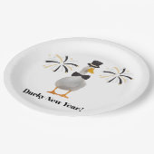 Ducky New Year Pappteller (Schrägansicht)