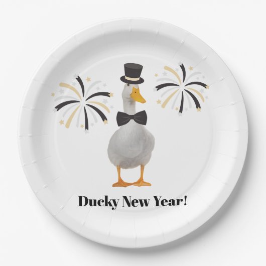 Ducky New Year Pappteller (Vorderseite)