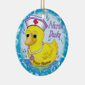 Ducky niedlich Krankenschwester Keramikornament (Rechts)