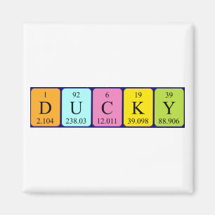 Ducky Periodensystemnamenmagnet Magnet