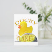 Ducky Planet-Logo Postkarte (Stehend Vorderseite)
