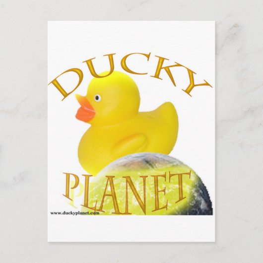 Ducky Planet-Logo Postkarte (Vorderseite)