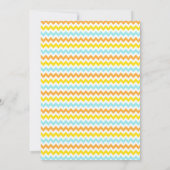 Ducky Polka Dot Babydusche aus Gelb & Blau Dankeskarte (Rückseite)