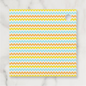 Ducky Polka Dot Babydusche aus Gelb & Blau Geschenkanhänger (Rückseite)