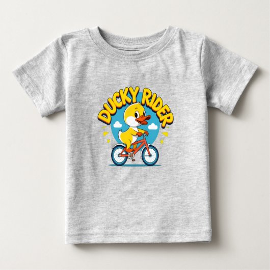 Ducky Rider Niedlich Cartoon Fahrrad T - Shirt (Vorderseite)