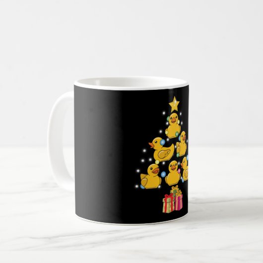Ducky Rubber Ente Weihnachtsbaum Kaffeetasse (Vorderseite Links)