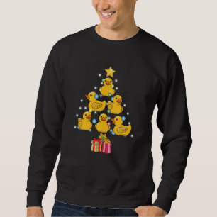 Ducky Rubber Ente Weihnachtsbaum Sweatshirt