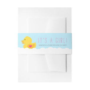 Ducky Schaumbad-Mädchen-GummiBabyparty Einladungsbanderole