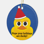 Ducky Weihnachtsentenverzierung Keramikornament (Links)