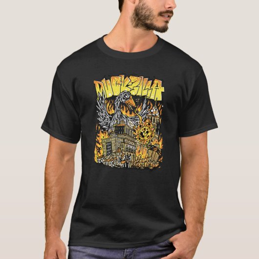 Duckzilla-Ente-Gans-Catzilla Premium T-Shirt (Vorderseite)