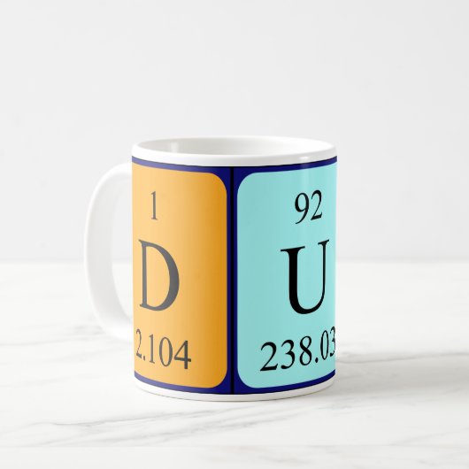 Duco Periodenname Tasse (Vorderseite Links)