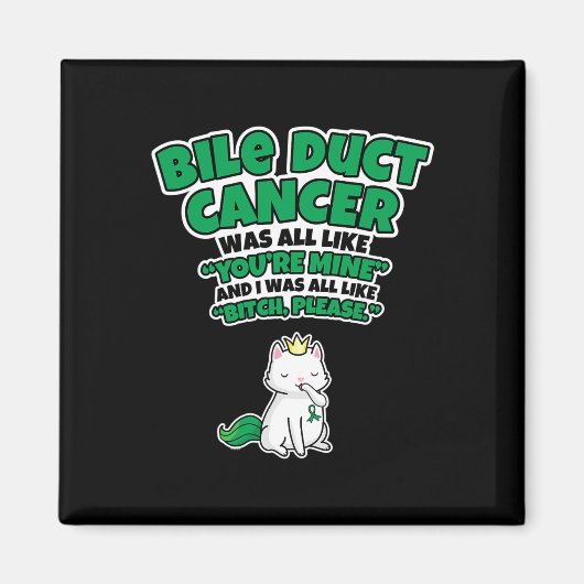 Duct Cancer Survivor - Bile Duct Cancer Awareness Magnet (Vorne)