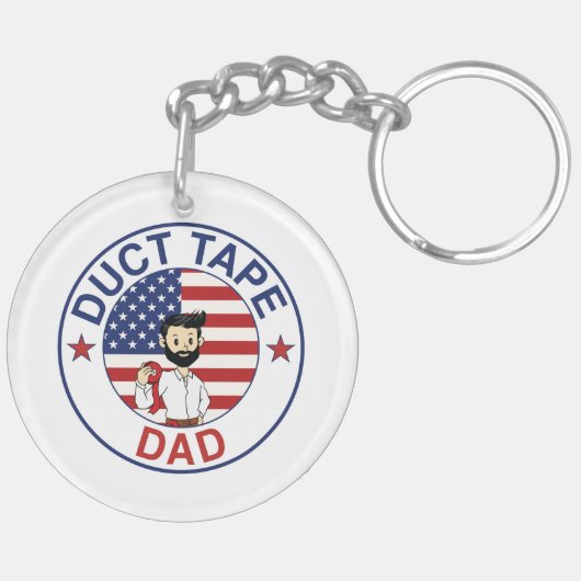 Duct Tape Dad - Acrylic Keychain Schlüsselanhänger (Rückseite komplett)