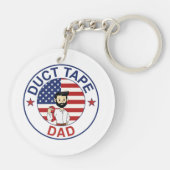 Duct Tape Dad - Acrylic Keychain Schlüsselanhänger (Rückseite)