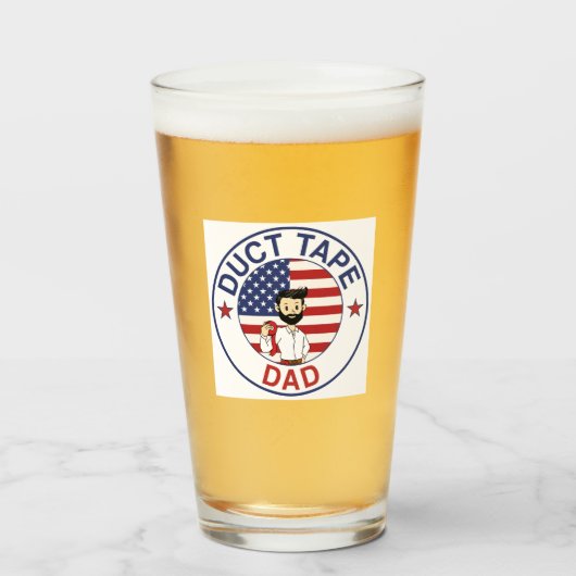 Duct Tape Dad - Beer Glass Glas (Vorne (Gefüllt))