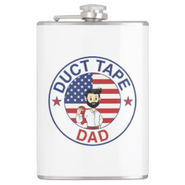 Duct Tape Dad - Flasche in Vinylfolie eingeschlage Flachmann
