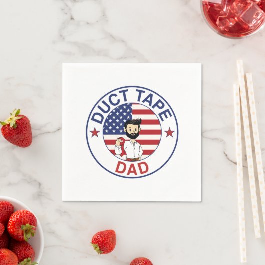 Duct Tape Dad - Paper Napkin Serviette (Beispiel)