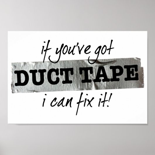 Duct Tape Fix It Spaß Poster (Vorne)