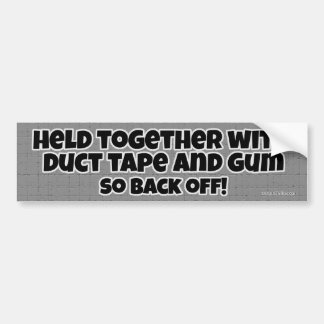 Duct Tape Gray Look Neuheit Spaß Spaß Autoaufkleber