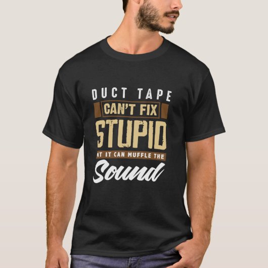Duct Tape kann die stupide Funny Engineering lange T-Shirt (Vorderseite)