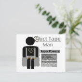 Duct Tape Man Postkarte (Stehend Vorderseite)