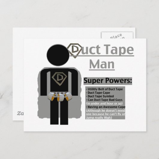 Duct Tape Man Postkarte (Vorne/Hinten)