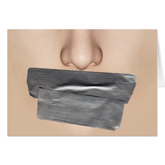 Duct Tape Mouth Greeting Card (Vorderseite (Horizontal))
