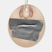 Duct Tape Mouth Keramik Ornament (Links)