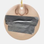 Duct Tape Mouth Keramik Ornament (Hinten)