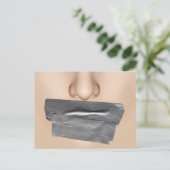 Duct Tape Mouth Postkarte (Stehend Vorderseite)