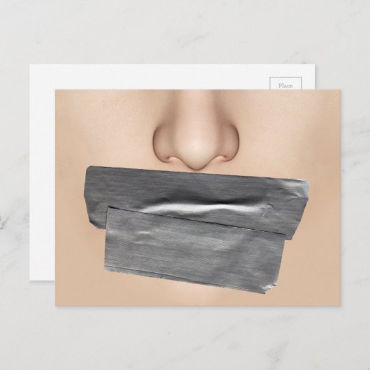 Duct Tape Mouth Postkarte (Vorne/Hinten)