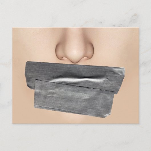 Duct Tape Mouth Postkarte (Vorderseite)