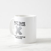 Duct Tape Muffle Stupid Funny Mug Kaffeetasse (Vorderseite Links)