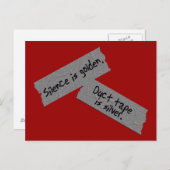 Duct Tape Postcard Postkarte (Vorne/Hinten)