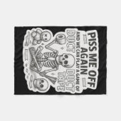Duct Tape Skeleton Funny Sarcastic Halloween Fleecedecke (Vorderseite (Horizontal))