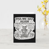 Duct Tape Skeleton Funny Sarcastic Halloween Karte (Gelbe Blume)