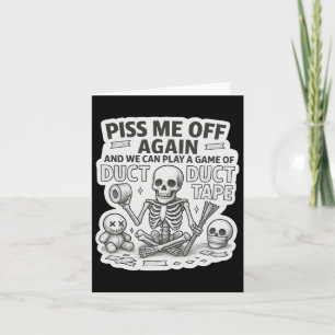 Duct Tape Skeleton Funny Sarcastic Halloween Karte