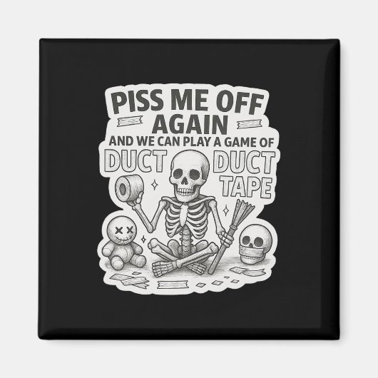 Duct Tape Skeleton Funny Sarcastic Halloween Magnet (Vorne)