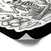 Duct Tape Skeleton Funny Sarcastic Halloween Poster (Ecke)